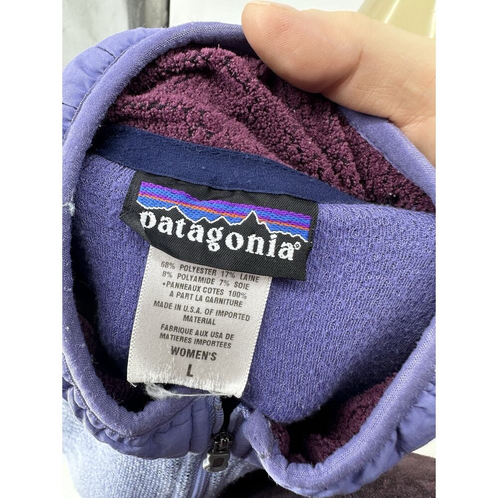 Patagonia Dervish Wool Blend Women Large Hybrid 1/4 Zip Pullover Sweater CLT - Picture 5 of 7